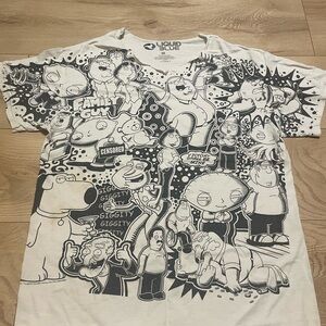 Liquid Blue Family Guy Graphic Tee - Black and White